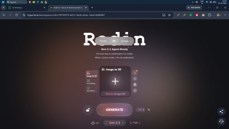 Generate Image to 3D Model Free
